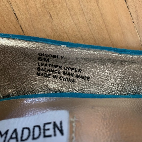 Steve Madden Women’s Turquoise Suede Platform Heels Size 6 - Picture 9 of 11